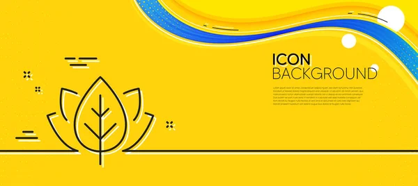 Icono Línea Probado Orgánico Fondo Amarillo Abstracto Signo Cosmética Biológica — Archivo Imágenes Vectoriales