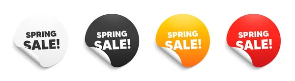 Spring Sale Text Sticker Badge Offer Special Offer Price Sign — Stock Vector