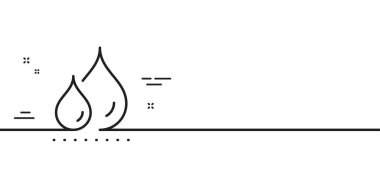 Su geçirmez çizgi simgesi. Suya dayanıklı. Koruma sembolünü bırak. Asgari çizgi çizimi arka planı. Su geçirmez çizgi simgesi pankartı. Beyaz ağ şablonu konsepti. Vektör