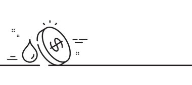 Yakıt fiyatları ikonu. Benzin fiyatları. Dizel hız sembolü. Asgari çizgi çizimi arka planı. Yakıt fiyatları ikon desenli pankart. Beyaz ağ şablonu konsepti. Vektör