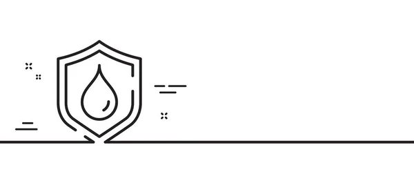 Wasserdichtes Liniensymbol Wasserdichtes Schild Drop Schutzsymbol Minimale Zeilenillustration Hintergrund Banner — Stockvektor