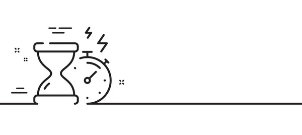 Ikona Časovače Hodin Stopky Časem Symbol Odpočítávání Hodin Minimální Čára — Stockový vektor