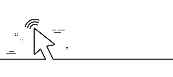 Pictograma Linie Cursor Mouse Faceți Clic Semnul Acțiune Arrow Pointer — Vector de stoc