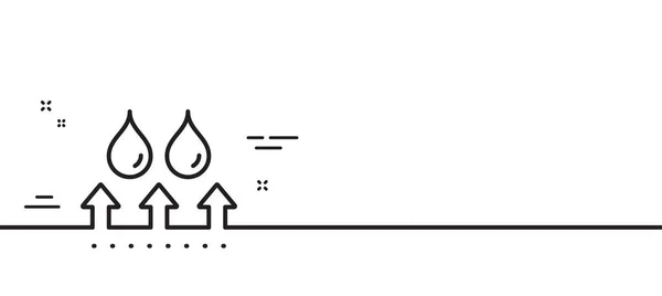 Waterproof Line Icon Water Resistant Sign Drop Protection Symbol Minimal — Stock Vector