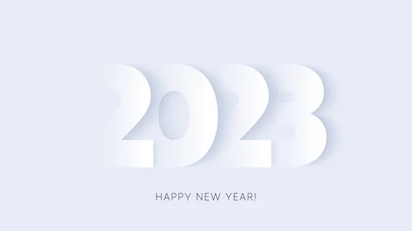 New Year 2023 Typography Design Cut Out 2023 Numbers Illustration — Stock Vector