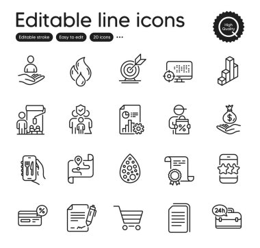 İş taslak simgeleri seti. Ressam, 3D grafik ve Seo elementleri olarak simgeler içerir. Gelir parası, piyasa satışı, web tabelaları. İmza belgesi, nakit para, yıldız unsurları. Vektör