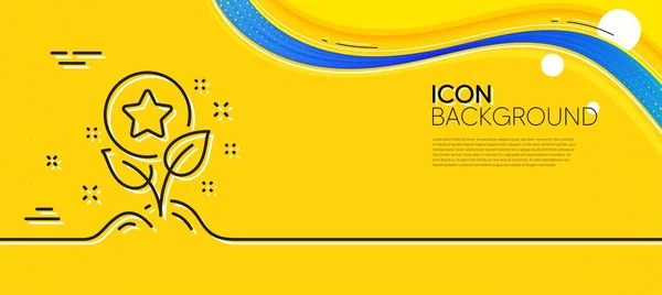 Loyalty Points Line Icon Abstract Yellow Background Bonus Grows Discount — Archivo Imágenes Vectoriales
