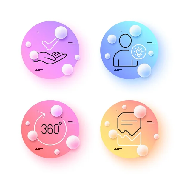 Corrupted File Dermatologically Tested 360 Degrees Minimal Line Icons Spheres — Stock Vector