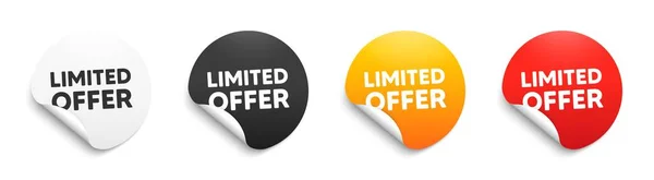 Limited Offer Tag Sticker Badge Offer Special Promo Sign Sale — Stock Vector