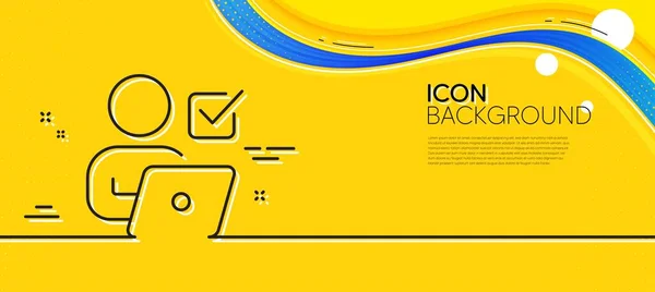 Ikona Głosowań Online Streszczenie Żółtego Tła Podpis Internetowy Symbol Wyborów — Wektor stockowy