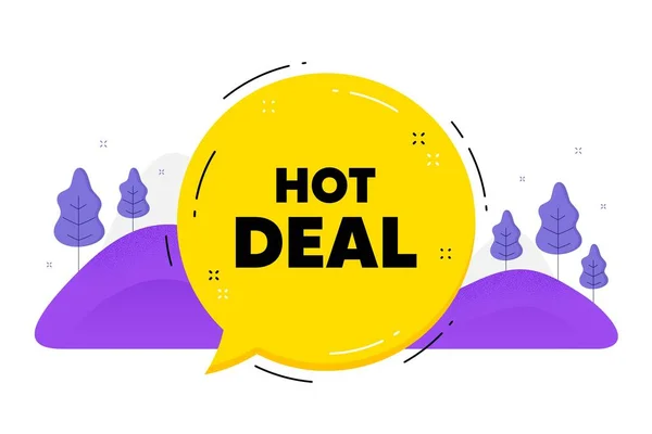 Hot Deal Text Speech Bubble Chat Balloon Special Offer Price — Image vectorielle
