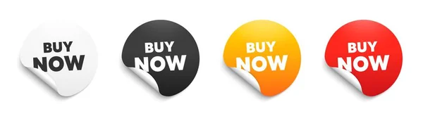 Buy Now Text Sticker Badge Offer Special Offer Price Sign — Stock Vector