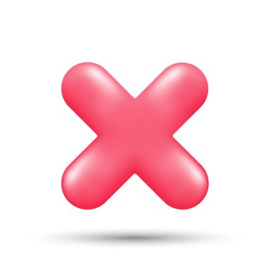 3D ret ikonu. İşareti iptal et ya da sil. Yasak X sembolü. Web ve mobil uygulama için resim. Kırmızı 3D reddetme simgesi. Hata çapraz düğmesi, ögeyi kapat. Yanlış cevap işareti. Vektör