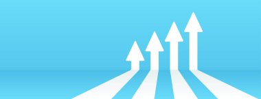 Enflasyon eğilimi arka planda. Oklu soyut finansal tablo. İş okunun hedefi başarı yönünde. Ekonomik büyüme grafiği, yükselen trend grafiği. Piyasa enflasyonu ilerliyor. Vektör