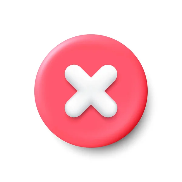 Rejection Icon Cancel Cross Delete Sign Forbidden Symbol Illustration Web — Stock Vector