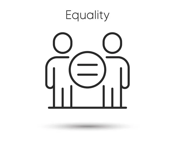 Ícone Linha Ética Sinal Equilíbrio Igual Símbolo Igualdade Género Ilustração — Vetor de Stock
