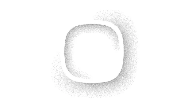 黑色噪音使圆点在钮扣上打转 点缀模式背景 沙粒效应 带有抽象按钮的黑点磨擦横幅 最小元素帧 — 图库矢量图片
