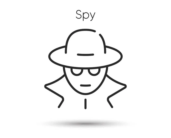 Ícone Agente Espião Secreto Assinatura Fraude Financeira Ladrão Anónimo Anónimo — Vetor de Stock
