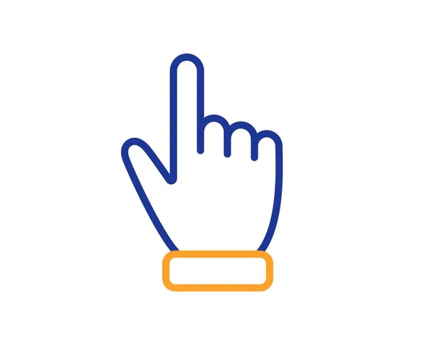 Значок Курсора Нажмите Значок Действия Символ Указателя Пальца Красочный Тонкий — стоковый вектор