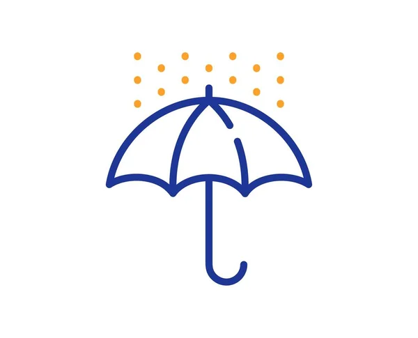 Waterproof Umbrella Line Icon Water Resistant Sign Rain Protection Symbol — Stock Vector