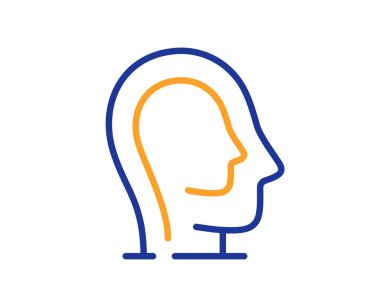 Psikoloji terapi çizgisi ikonu. Akıl sağlığı işareti. Beyin bakım sembolü. Renkli ince çizgi ana hatları. Doğrusal psikoloji ikonu. Düzenlenebilir felç. Vektör