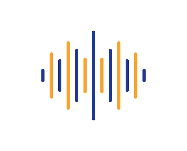 Ikona Fali Dźwiękowej Znak Dźwiękowy Symbolem Muzyki Radiowej Kolorowy Koncept — Wektor stockowy