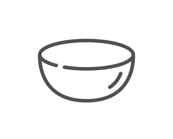 Ikona Linii Miski Tabliczka Tabliczką Symbol Przyborów Kuchennych Element Wzornictwa — Wektor stockowy