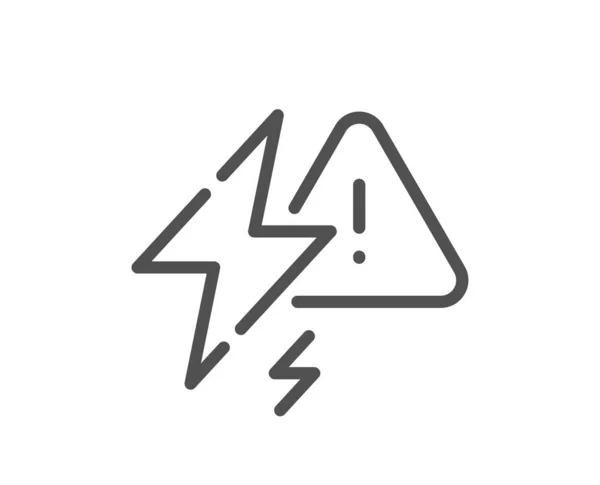 Εικονίδιο Γραμμής Ρεύματος Φλας Ηλεκτρικό Σήμα Ενέργειας Σύμβολο Κεραυνός Στοιχείο — Διανυσματικό Αρχείο