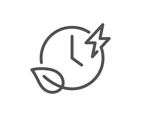 Icône Ligne Temps Charge Chargez Panneau Accumulateur Symbole Énergie Électrique — Image vectorielle