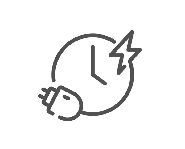 Зарядити Піктограму Часової Лінії Знак Акумулятора Заряду Символ Електричної Енергії — стоковий вектор