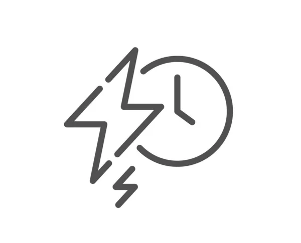 Зарядити Піктограму Часової Лінії Знак Акумулятора Заряду Символ Електричної Енергії — стоковий вектор