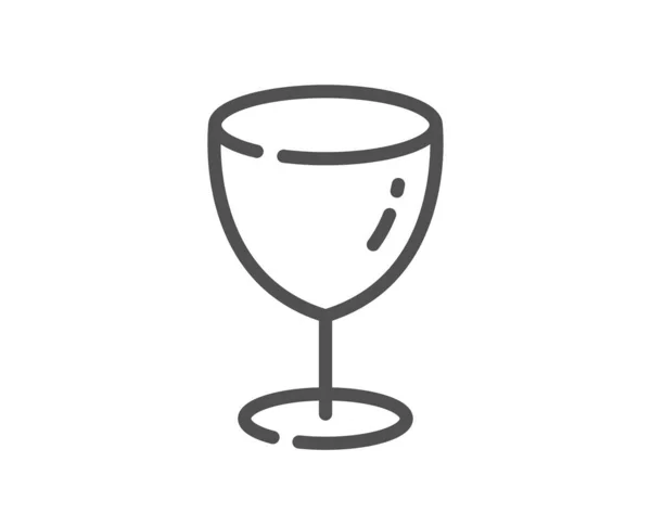 Cam Çizgi Ikonu Masa Takımı Şarap Kadehi Tabelası Mutfak Çanak — Stok Vektör