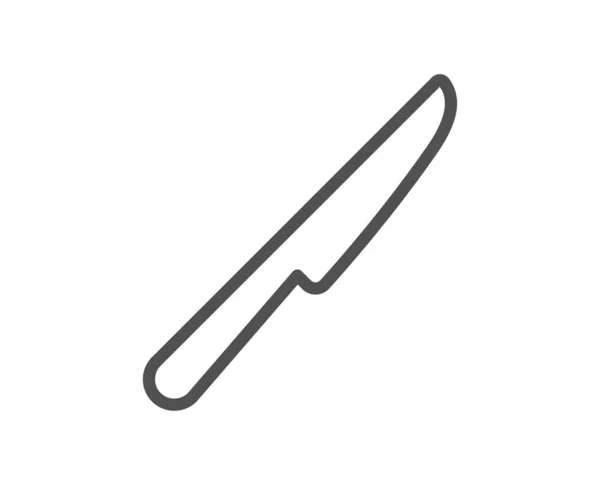 Піктограма Лінії Стола Ножа Кухонні Столові Прибори Знак Символ Посуду — стоковий вектор