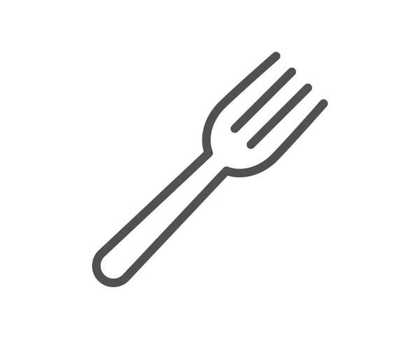 Ikona Řádku Vidlice Nápis Kuchyňské Příbory Symbol Kuchyňské Potřeby Kvalitní — Stockový vektor