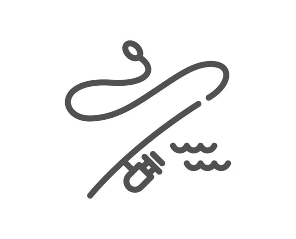 Angelruten Symbol Spinnfischruten Schild Symbol Für Den Fischfang Qualitäts Design — Stockvektor
