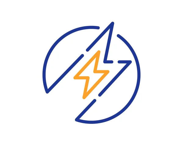 Icono Línea Energía Eléctrica Cargando Señal Poder Carga Símbolo Del — Vector de stock