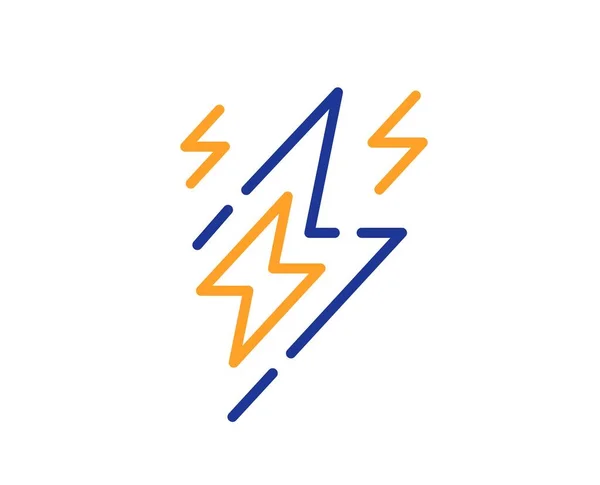 Icono Línea Del Rayo Señal Energía Eléctrica Intermitente Símbolo Poder — Archivo Imágenes Vectoriales