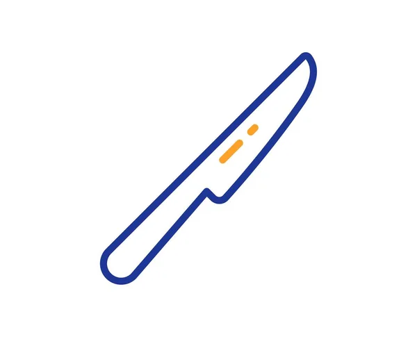 Піктограма Лінії Стола Ножа Кухонні Столові Прибори Знак Символ Посуду — стоковий вектор