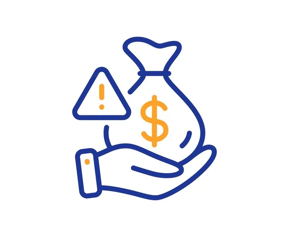 Bribe Line Icon Money Fraud Crime Sign Cash Scam Symbol — Stock Vector