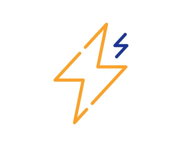 Піктограма Лінії Електропередач Спалах Електричної Енергії Знак Символ Блискавки Барвиста — стоковий вектор