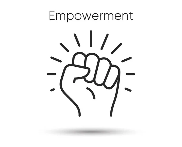 Empowerline Symbol Starkes Zeichen Der Faust Empowerment Stärke Symbol Illustration — Stockvektor