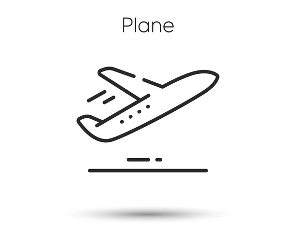 Flugzeug Linie Symbol Flughafen Jet Schild Starten Sie Flugzeug Symbol — Stockvektor