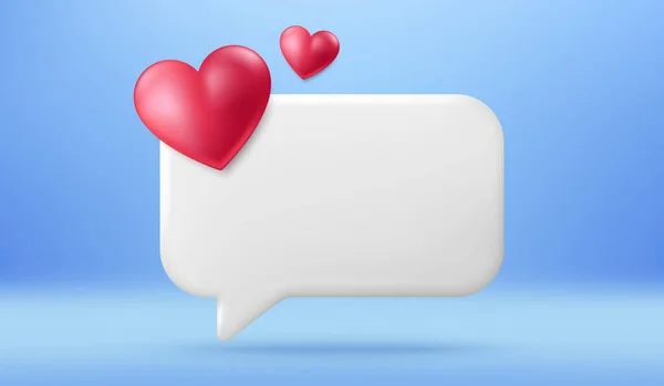 Boş Hatırlatıcı Sohbet Balonu Kalp Ikonu Uyarısı Ver Telefon Mesaj — Stok Vektör