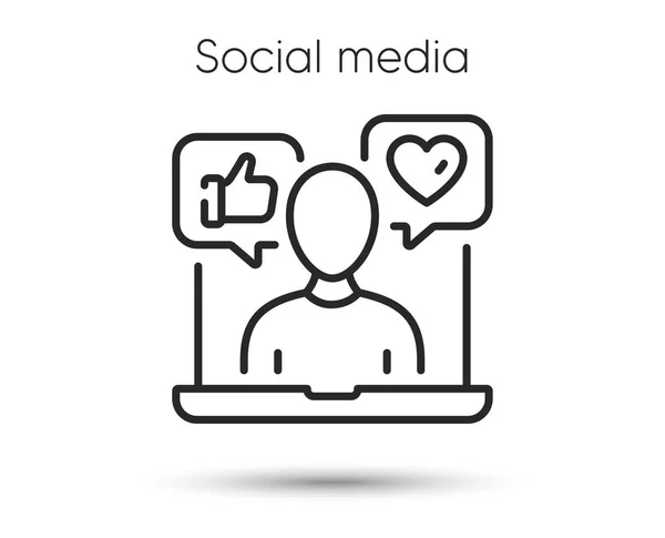 Specialikonen För Sociala Medier Mediernas Inflytelsetecken Social Bloggare Symbol Illustration — Stock vektor