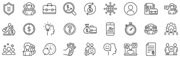 Gruppen Profil Und Teamwork Symbole Symbole Für Die Business Benutzerzeile — Stockvektor