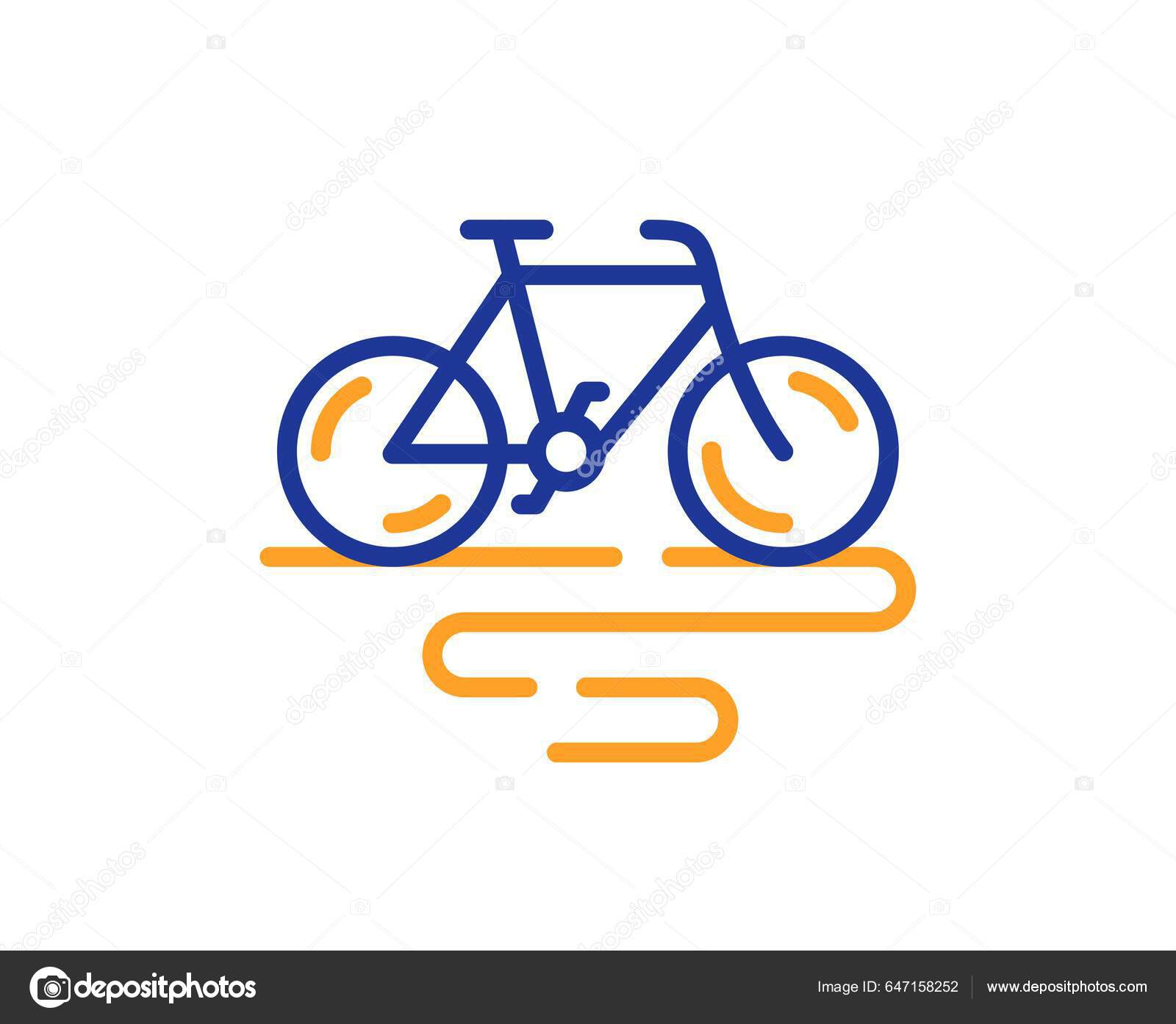 Εικονίδιο Γραμμής Ποδηλάτων Πινακίδα Ποδηλασίας Σύμβολο Ποδηλασίας Τροχιάς  Πολύχρωμο Λεπτή Διανυσματικό Αρχείο από ©Blankstock647158252