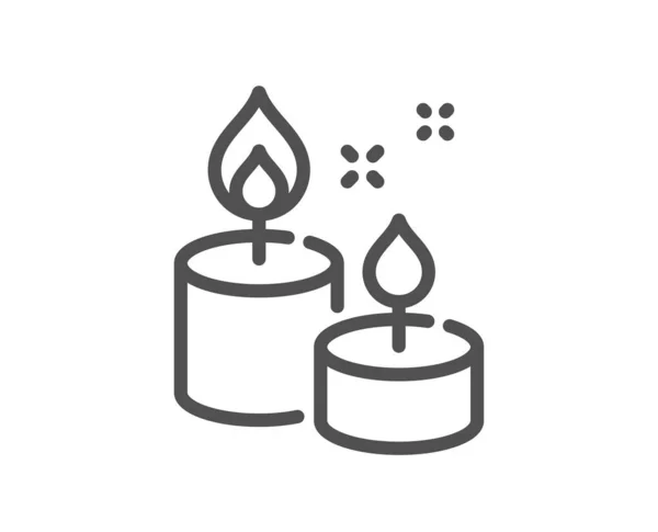 Aromakerzen Säumen Das Symbol Spa Kerzenschein Schild Aromatischer Docht Als — Stockvektor