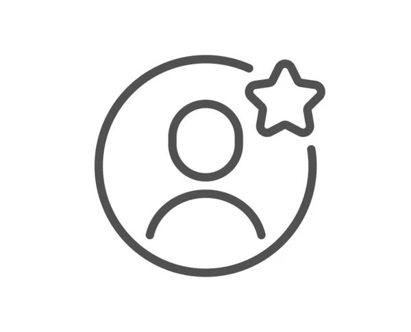 親友のアイコン ユーザーレビュー星印 顧客トップレートのシンボル 品質設計要素 線形スタイルの親友のアイコン 編集可能なストローク ベクトル — ストックベクタ