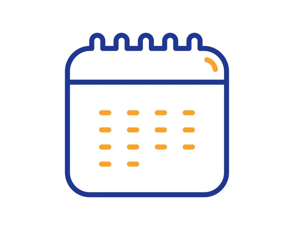 Εικόνα Γραμμής Ημερολογίου Υπογραφή Υπενθύμισης Ημερομηνίας Σύμβολο Σχεδιασμού Έτους Πολύχρωμο — Διανυσματικό Αρχείο