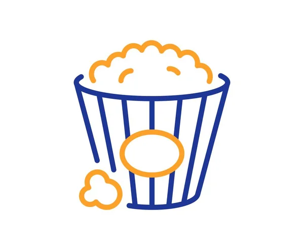 Popcorn Line Icon Pop Corn Sign Cinema Snack Food Symbol — Stock Vector